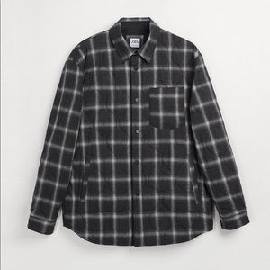 Zara Plaid Padded Overshirt